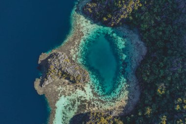 Filipinler, Palawan 'daki İkiz Göl manzarası