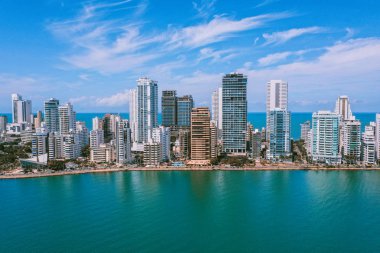 Cartagena Bocagrande 'ın hava görüntüsü