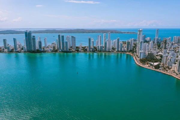 Vista aérea de Cartagena Bocagrande —  Fotos de Stock