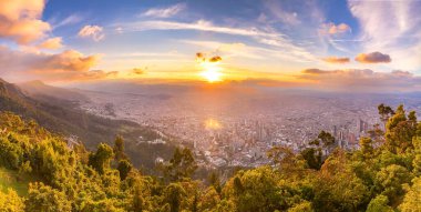 Bogota, Kolombiya 'da Montserrate manzarası
