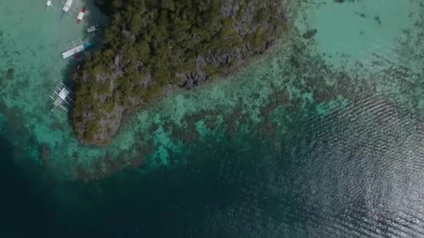 Aerial view of Coron island in Palawan, Philippines — Stock Video