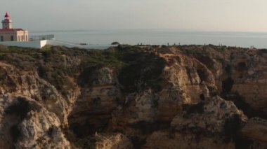 Portekiz, Algarve 'deki Ponta da Piedade' nin hava manzarası