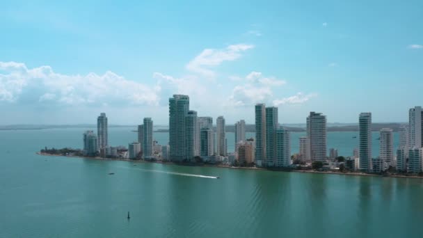 Imagens aéreas de Cartagena Bocagrande — Vídeo de Stock