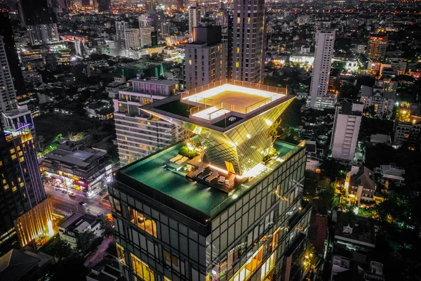 Bangkok Aerial view, above Sukhumvit and Thonglor district in Thailand — Stock Photo, Image