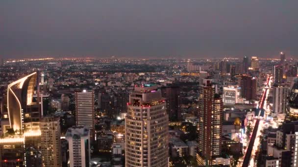 Bangkok Veduta aerea, sopra Sukhumvit e Thonglor distretto in Thailandia — Video Stock