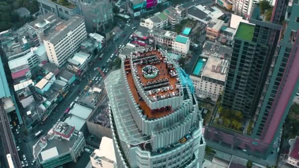 Bangkok Aerial view, above Sukhumvit and Thonglor district in Thailand — Stock Video