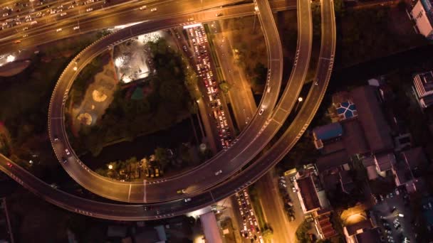 Bangkok Aerial view, above Ekkamai district in Thailand — Stock Video