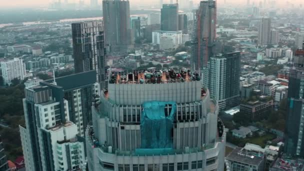 Bangkok Vue aérienne, au-dessus du district de Sukhumvit et Thonglor en Thaïlande — Video