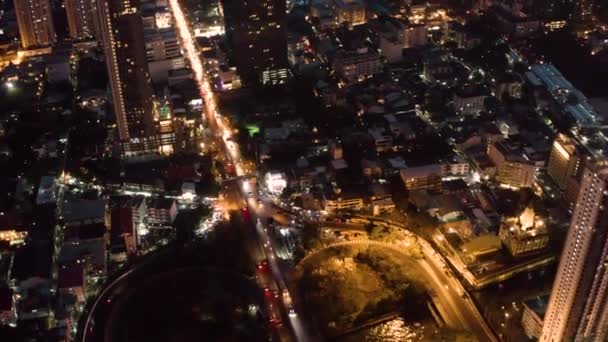 बैंकॉक हवाई दृश्य, थाईलैंड के एककामाई जिले के ऊपर — स्टॉक वीडियो