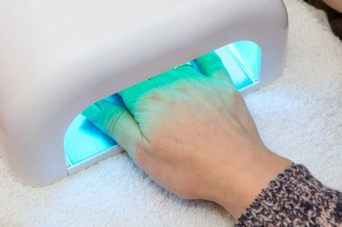 el tırnak closeup kurutma makinesi