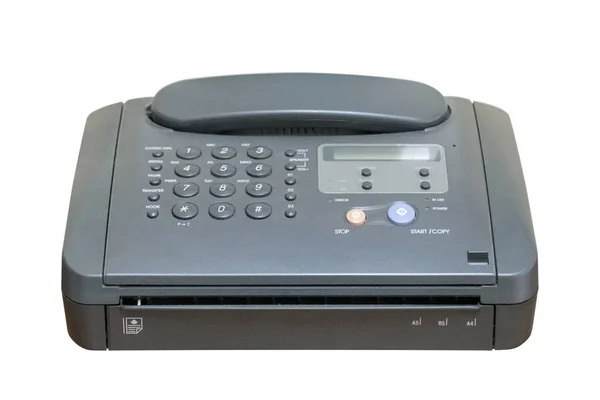 白い背景に分離された fax 電話 — ストック写真