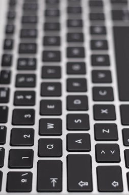 laptop klavye yakın çekim görünümünü