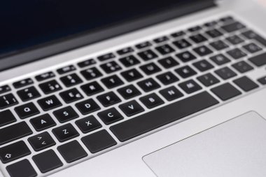 laptop klavye yakın çekim görünümünü