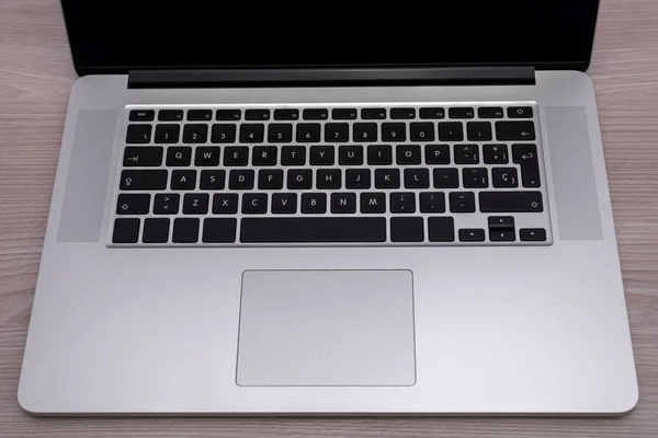 Ansicht der Laptop-Tastatur aus nächster Nähe — Stockfoto