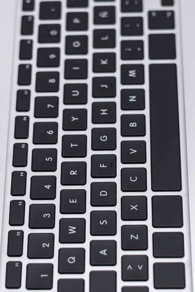 Ansicht der Laptop-Tastatur aus nächster Nähe — Stockfoto