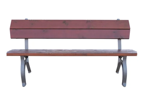 Dřevěná lavice izolované na bílém pozadí — Stock fotografie