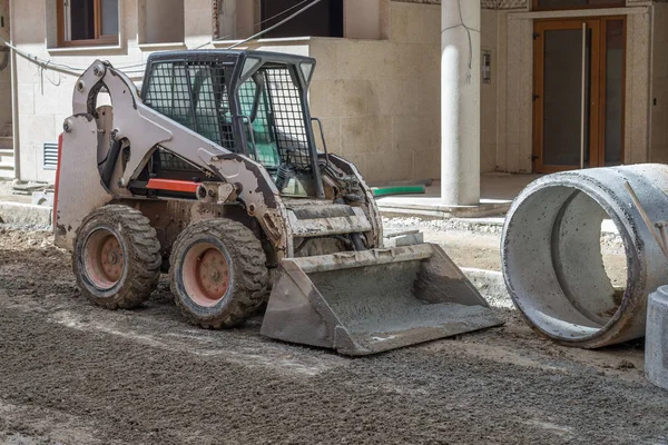 Obras de carretera en tuberías de colocación —  Fotos de Stock