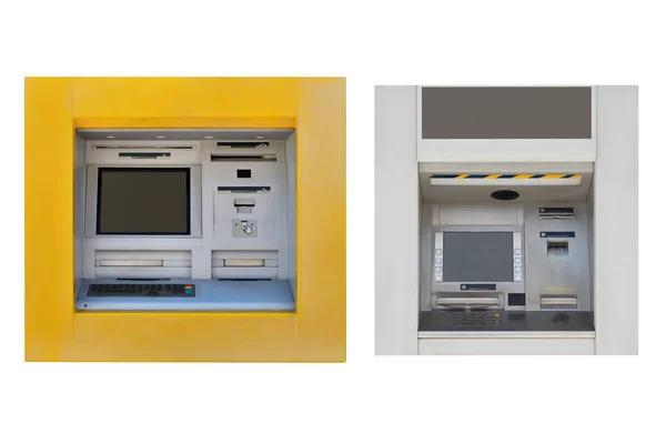 Atm máquina aislada sobre fondo blanco — Foto de Stock