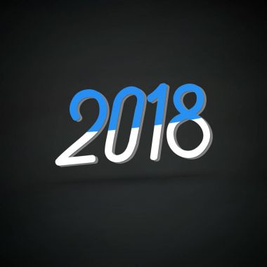 siyah bir arka plan üzerinde yazıt 2018