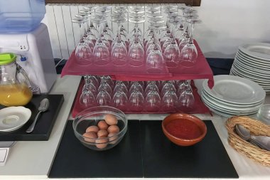 restoranda kahvaltı büfesi