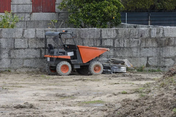 Traktor Kecil Lokasi Konstruksi — Stok Foto