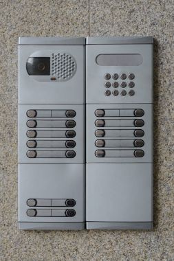 Telsizden bir taş duvar yakın çekim