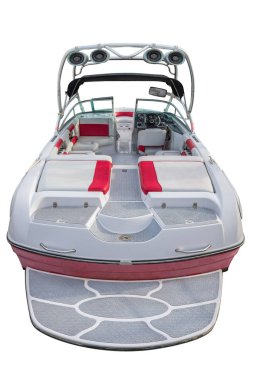 Beyaz bir arka plan üzerinde izole motor yat