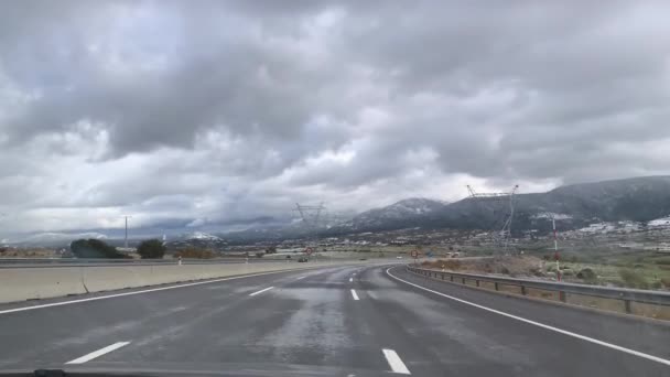 View Window Car Driving Freeway — Stock Video