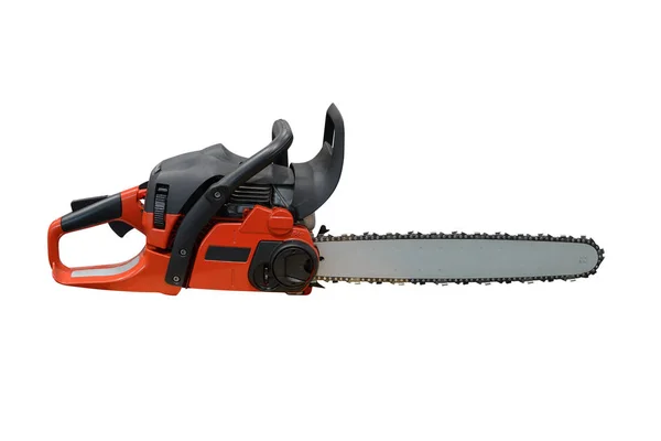 Hand chainsaw isolated on white background — Stock Photo, Image