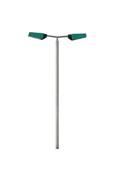 Straatlamp op een zuil geïsoleerd op witte achtergrond — Stockfoto