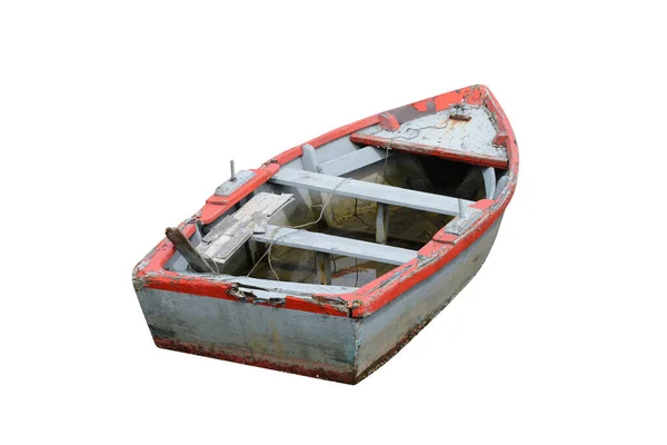 Изображение Деревянной Рыбацкой Лодки Белом Фоне — стоковое фото