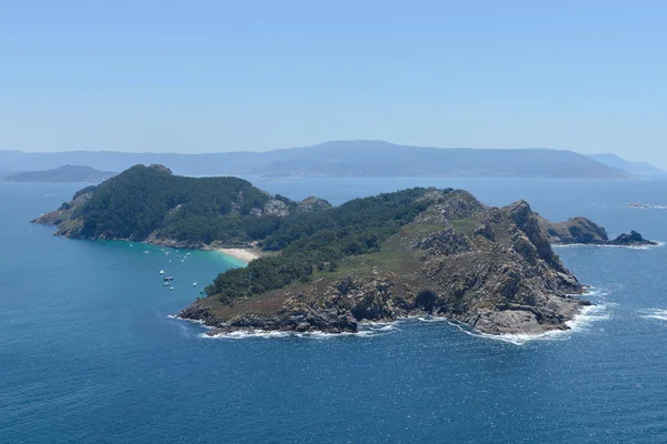 Letecký Pohled Krásné Ostrovní Moře Střílení Dronu — Stock fotografie