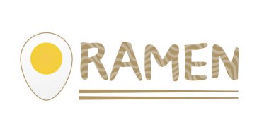 Ramen kelimesi İngilizce ve Japonca. Ramen eriştesi.