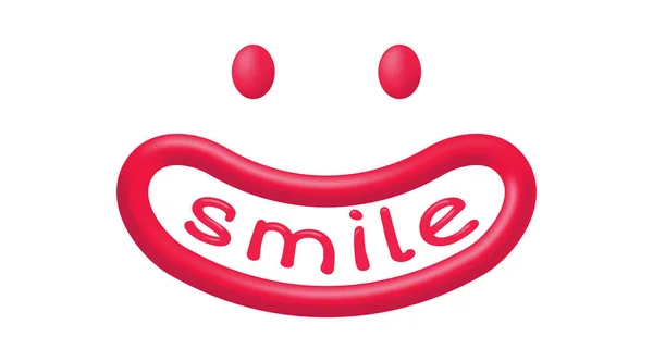 Engraçado smiley desenho animado criatura com sorriso largo —  Vetores de Stock