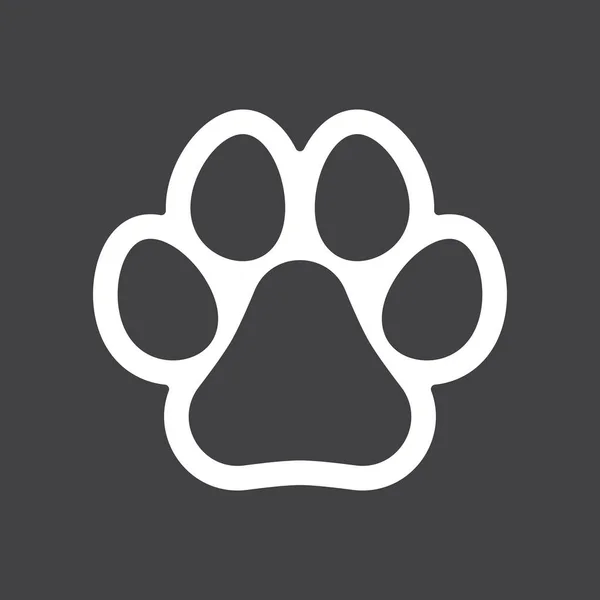 Tier Pfotendruck Symbol. Pfotenabdruck Hund oder Katze. — Stockvektor