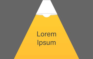 Spot ışığı ve metin olarak tavan lambası.