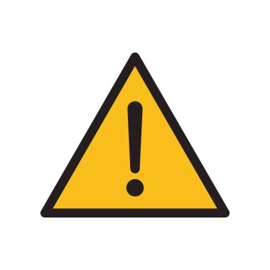 Danger or hazard yellow symbol. Danger alert. clipart