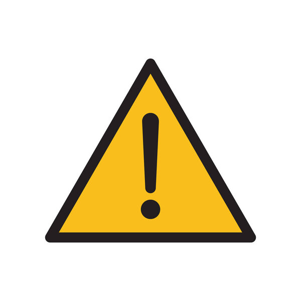 Danger or hazard yellow symbol. Danger alert.