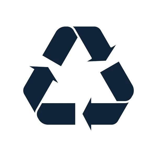 Glyph Prullenbak icoon. Mobius lus. Recyclingbord — Stockvector