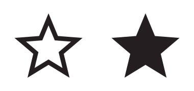 Yıldız ikonu. Favori ikon. Yıldız şekli sembolü