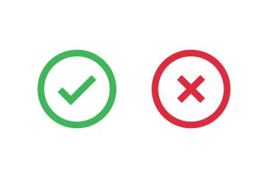 İzole edilmiş beyaz arkaplan üzerindeki işaretli X simgeleri.