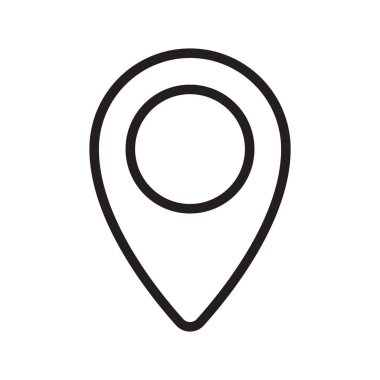 Yön bulma simgesi. Harita iğne sembolü, imza.