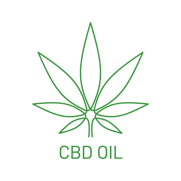 Logo de marihuana medicinal. Aceite de CBD, elemento de diseño del producto — Vector de stock