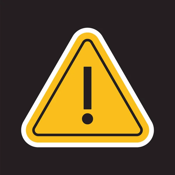 Danger ou danger symbole jaune. Alerte au danger . — Image vectorielle