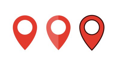 Yön bulma simgesi. Harita iğne sembolü, imza.