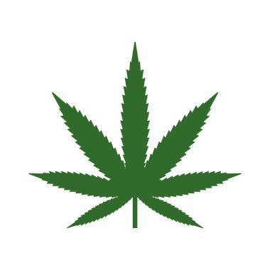 Tıbbi kenevir, marihuana ikonu. Tıbbi kenevir yaprağı sembolü