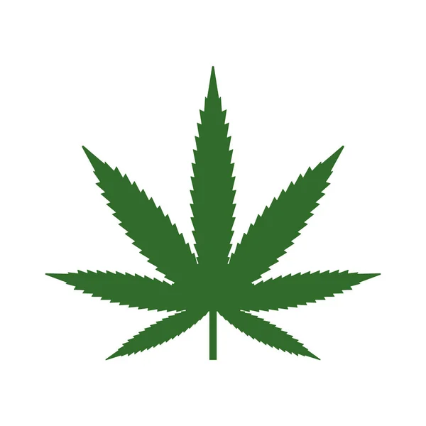 Cáñamo medicinal, icono de la marihuana. Símbolo de hoja de cannabis medicinal — Vector de stock