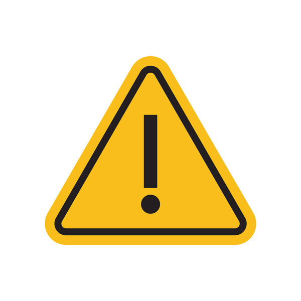 Danger or hazard yellow symbol. Danger alert.