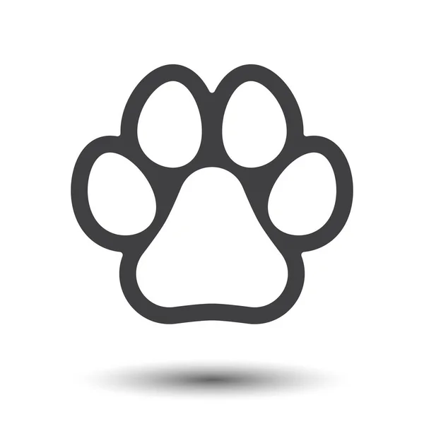 Tier Pfotendruck Symbol. Pfotenabdruck Hund oder Katze. — Stockvektor