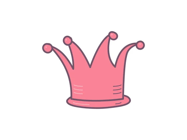 Funny king, queen, princess crown. Royal symbol. — 스톡 벡터